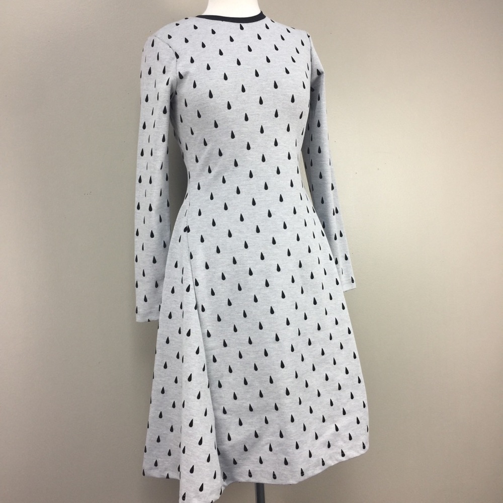 NWT Oh Penguin Rain Drop Print Pleat Bubble Dress